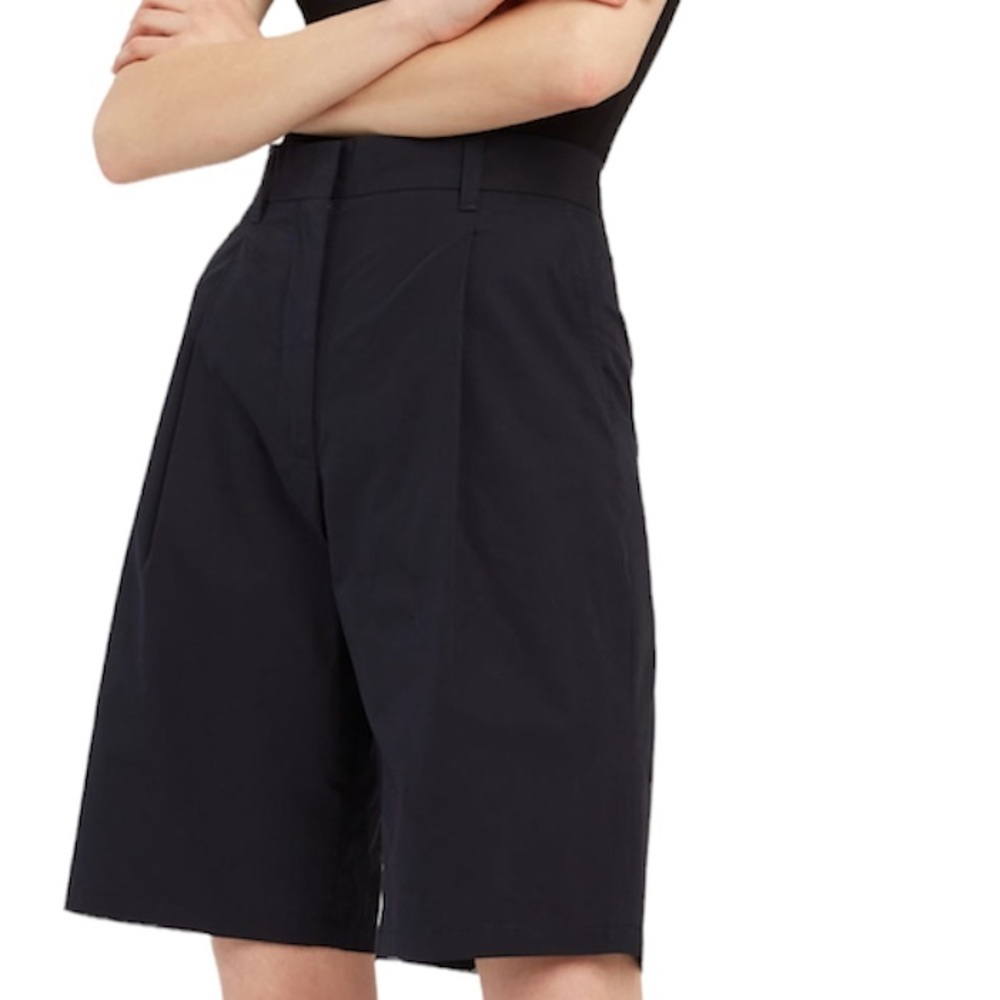 Norse Project Julia Heavy Poplin Short in Dark Navy Size Euro 34 NWT